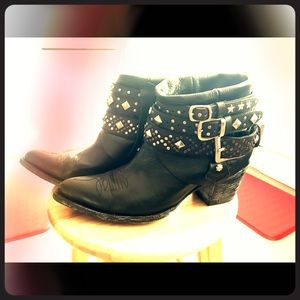 Leather rocker cowboy boots by OldGringo